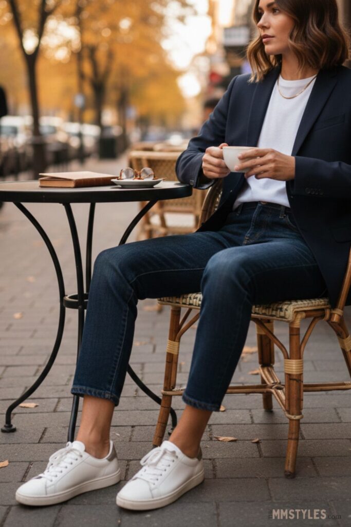 A Smart Denim and Blazer Pairing
