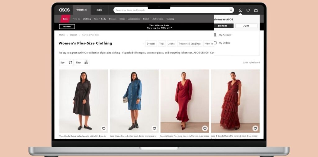 ASOS Curve - Top 15 Plus Size Clothing Brands