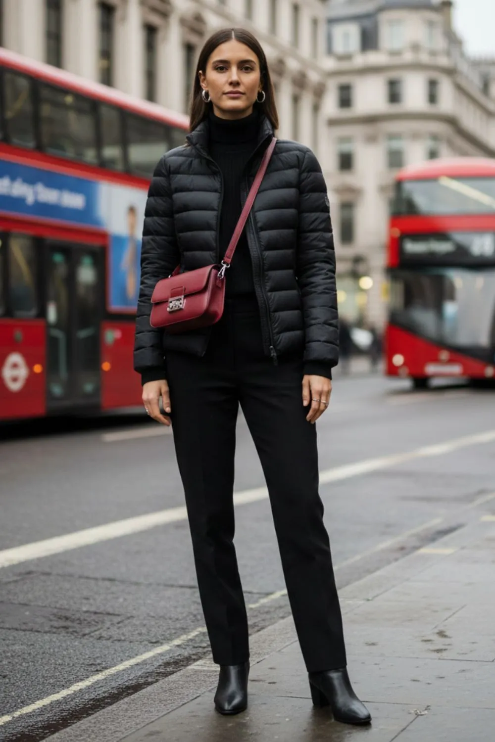 Puffer Jacket with Monochrome Layers