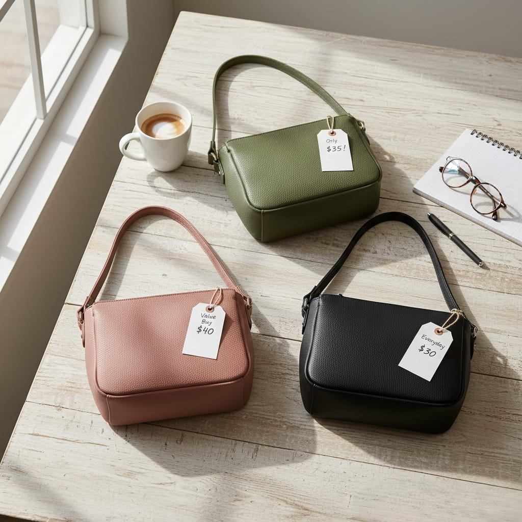 Affordable faux leather sling bags for women in multiple trendy colors under budget