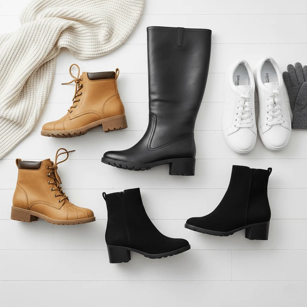 Best plus size boots for winter including ankle boots, knee-high boots, and booties for capsule wardrobe