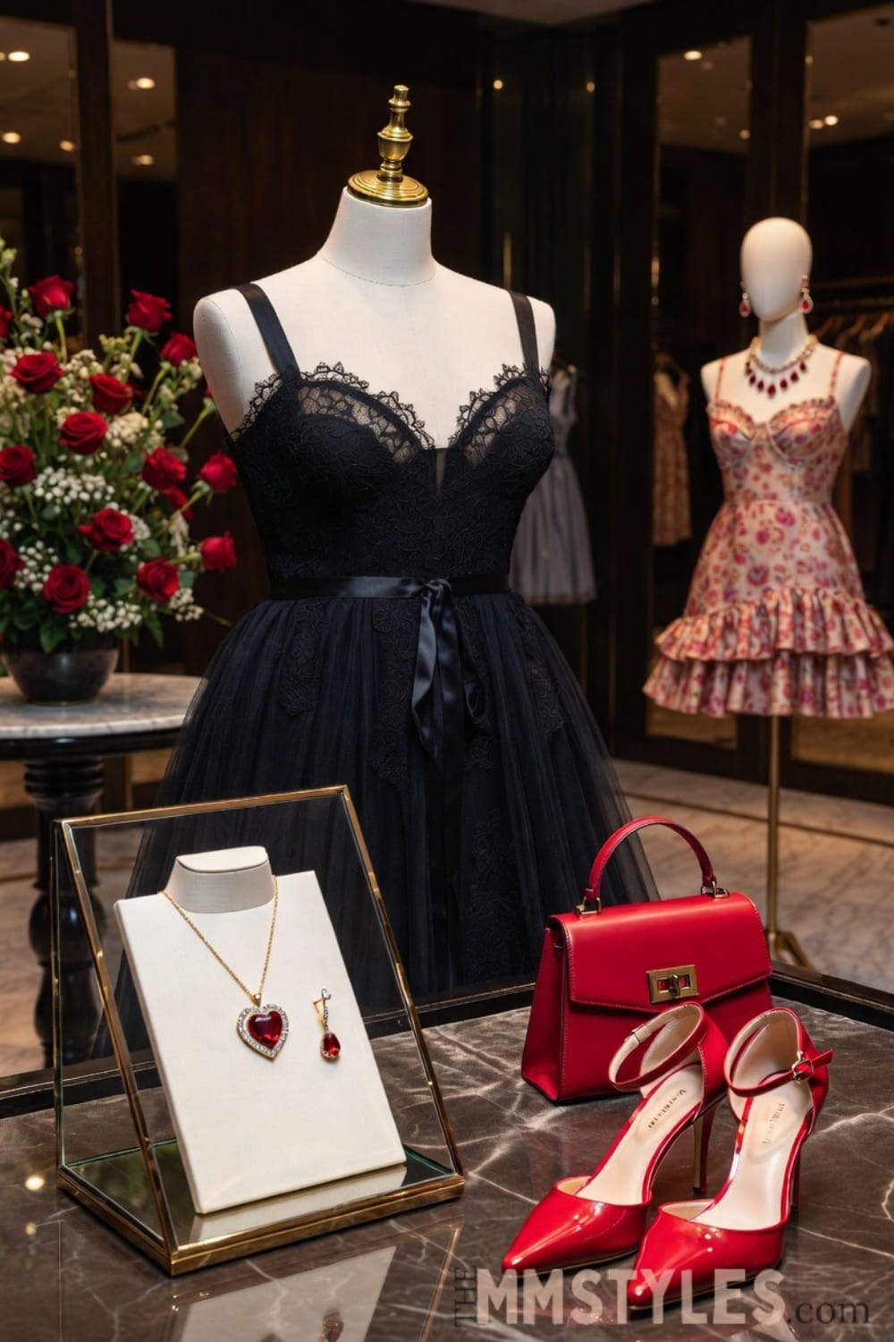 Collection of gorgeous plus size Valentine's Day dresses 2026 – red velvet, black lace, floral prints for every curvy body