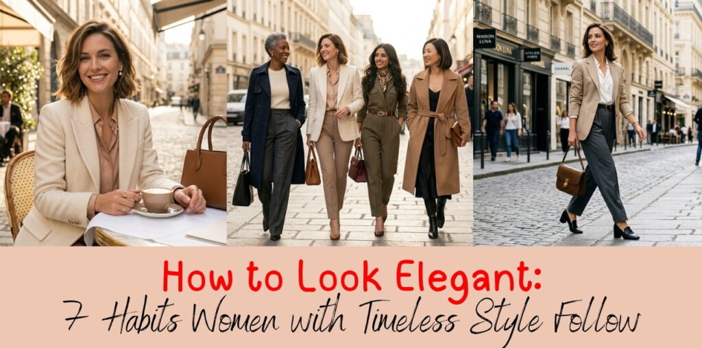 How to look elegant with timeless fashion, confidence, and sophisticated personal style.