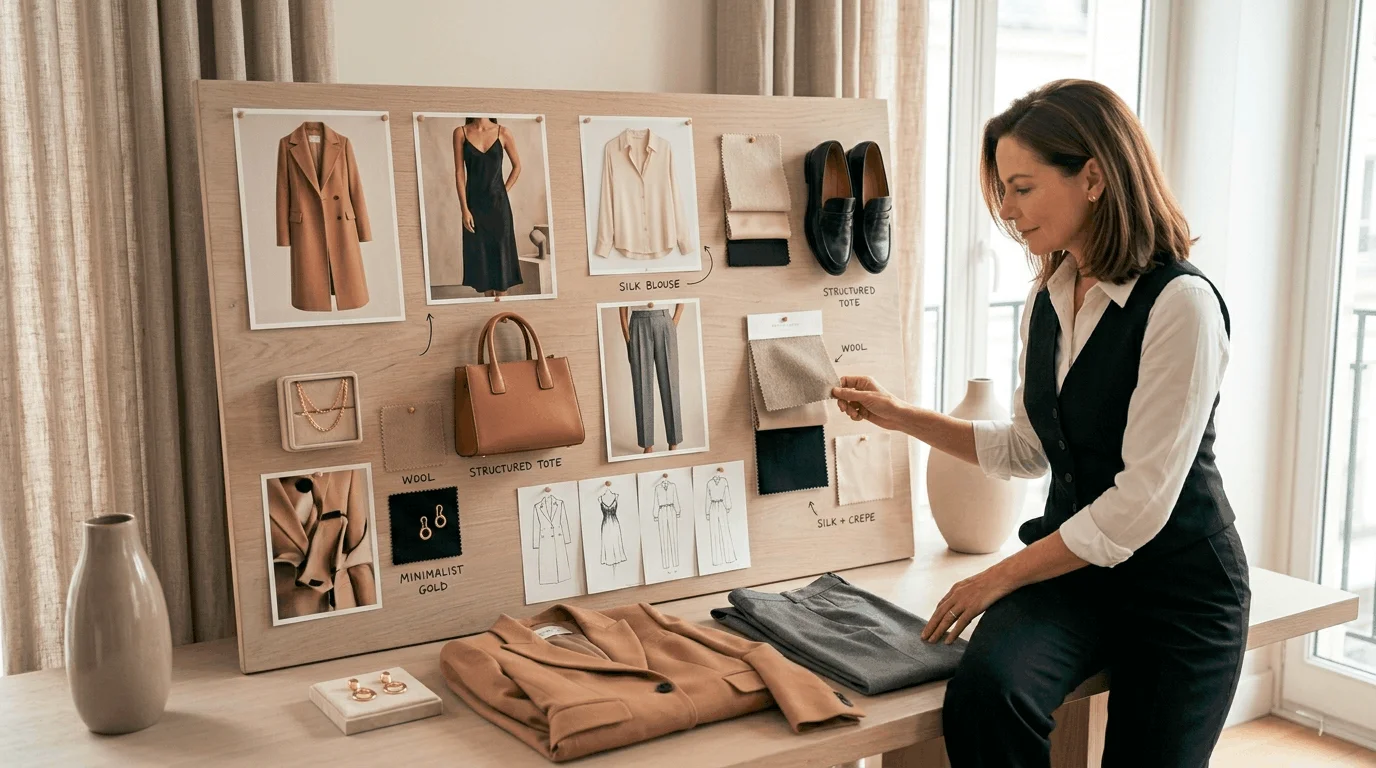 Consistent personal style with timeless fashion pieces and a sophisticated wardrobe.