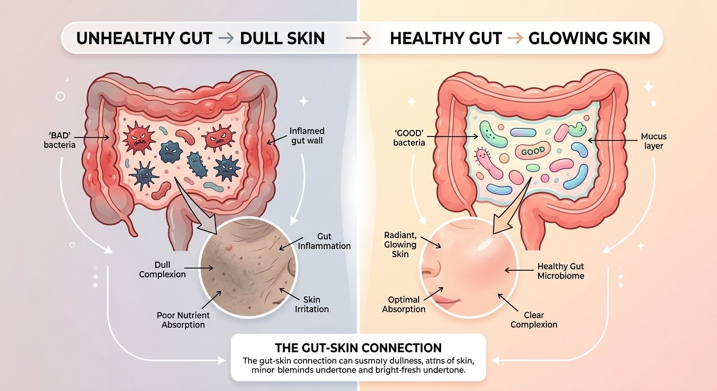 The gut-skin connection — how your gut health affects your skin's appearance