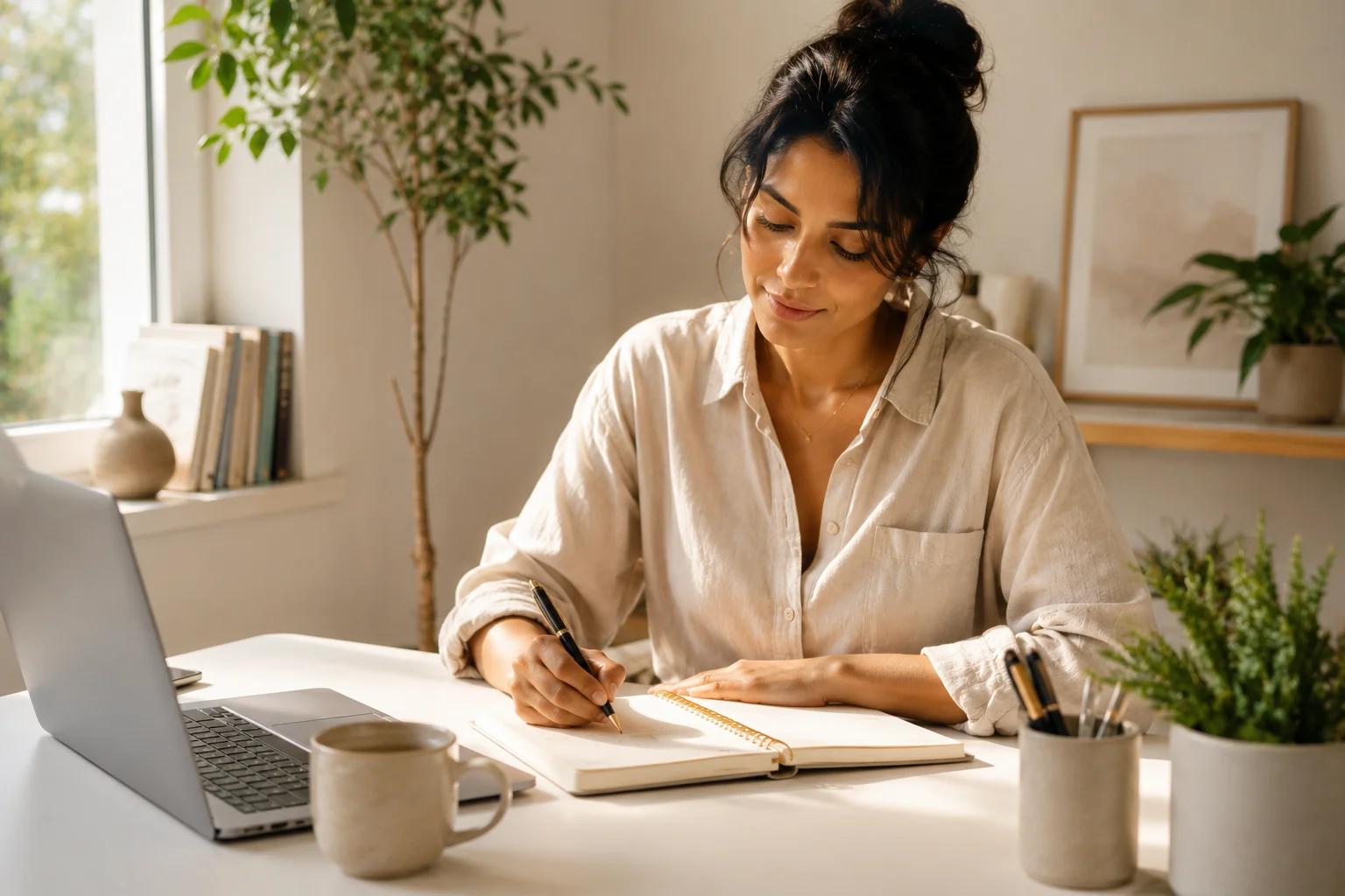 Confident stylish woman embodying manifestation and abundance through personal style and mindset