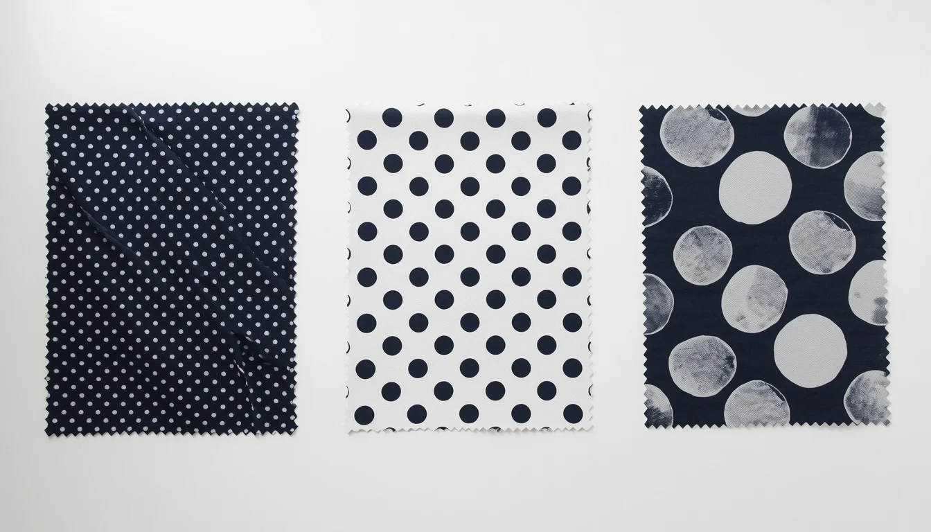 Different polka dot sizes explained — micro dots, classic dots, and oversized dots for women's fashion 